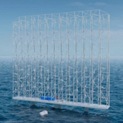 multiturbina eólica marina flotante de Wind Catching Systems