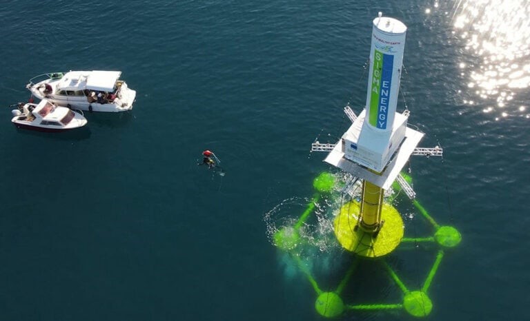 Dispositivo undimotriz de Sigma Energy instalado en el Mar Adriático